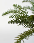 Green artificial pine bush for porch pots and winter containers