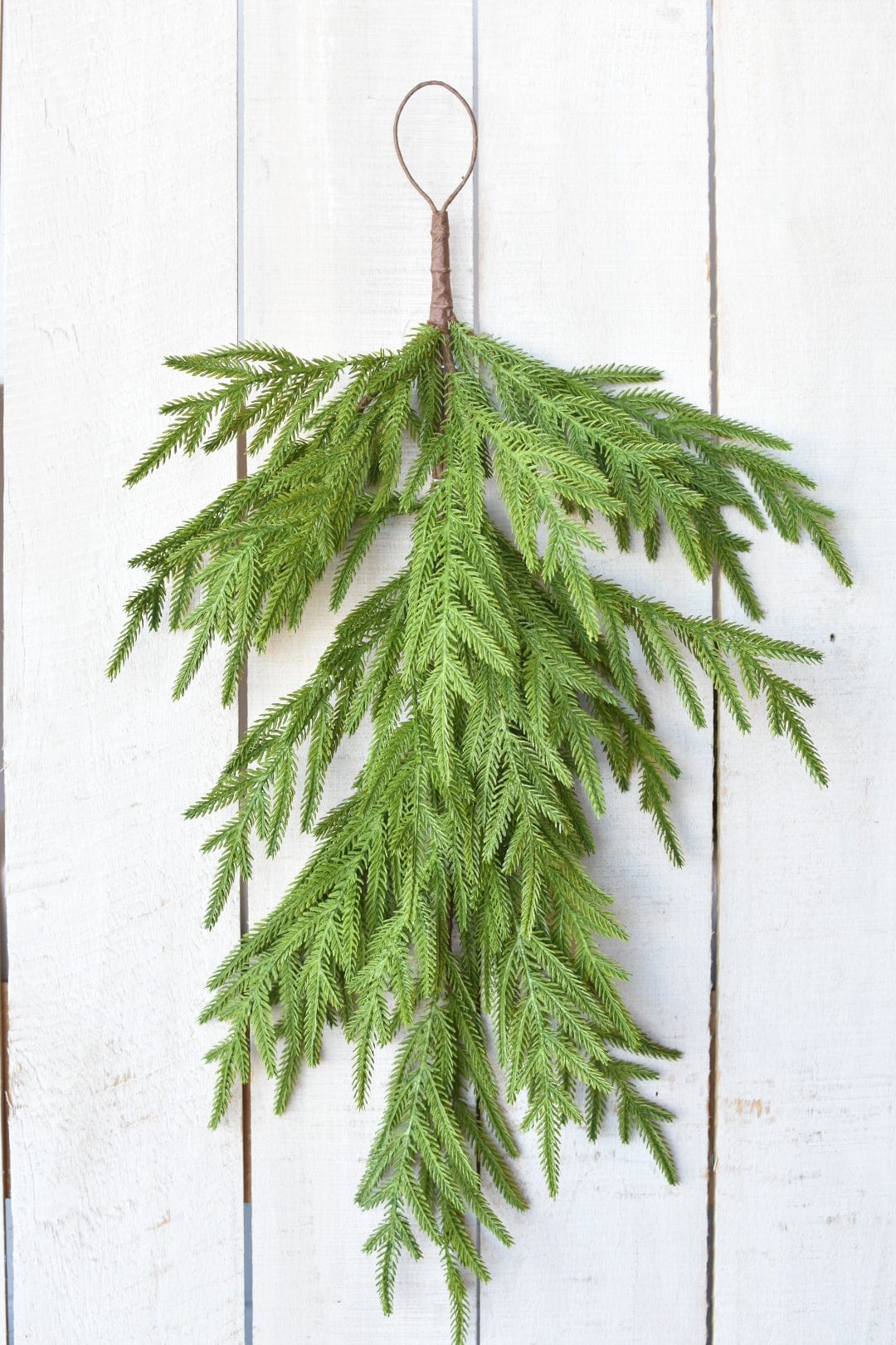 26" Faux Norfolk Teardrop Swag - Real Touch