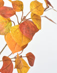 26" Faux Cotinus Leaf Stem Red / Orange / Yellow