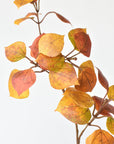 26" Faux Cotinus Leaf Stem Red / Orange / Yellow