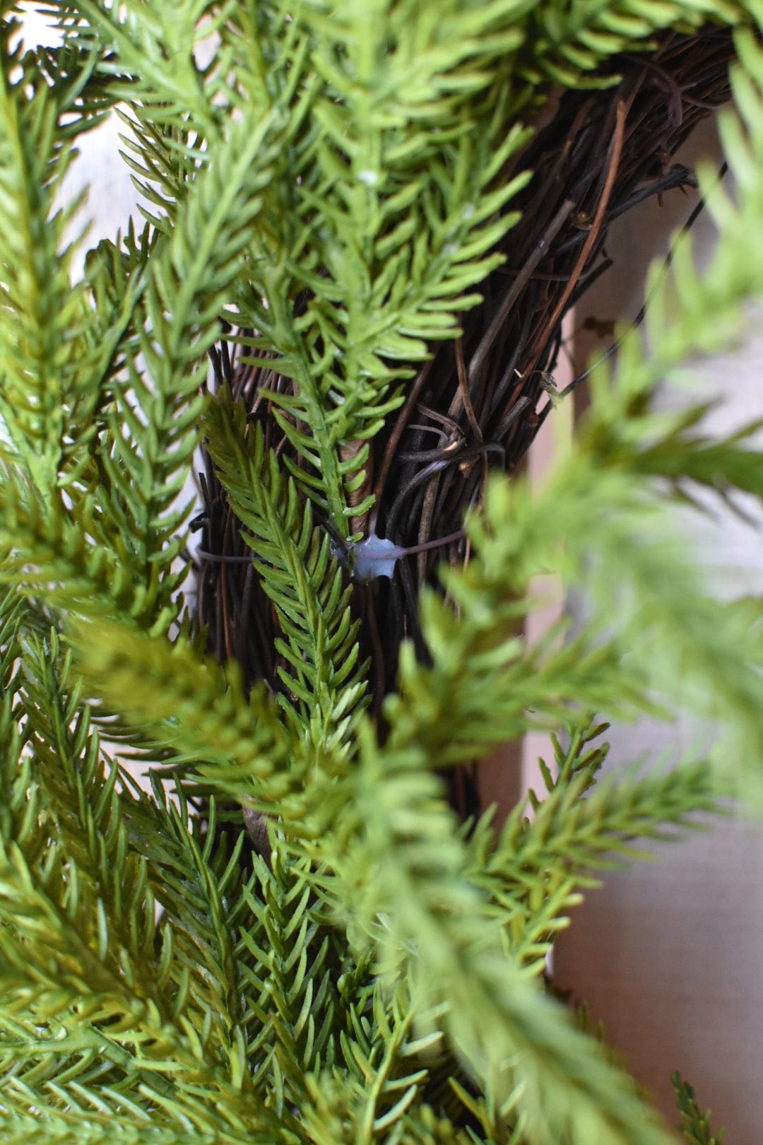 24" Faux Norfolk Wreath - Real Touch