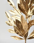 Artificial gold bay leaves in a warm metallic finish with no glitter