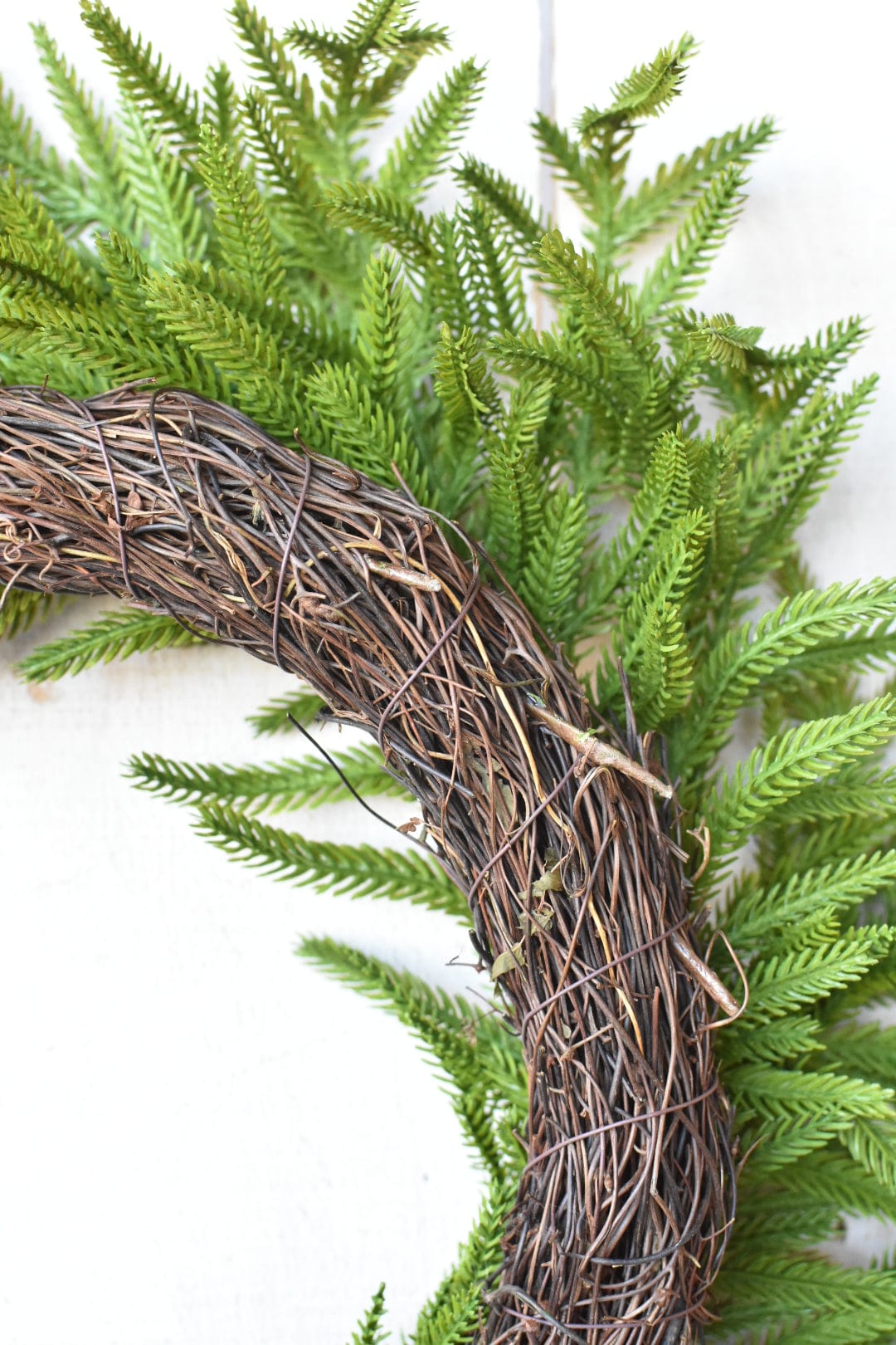 24" Faux Norfolk Wreath - Real Touch