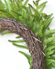 24" Faux Norfolk Wreath - Real Touch