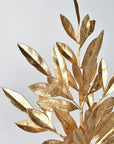Realistic bay leaf shapes in gold for Christmas trees, wreaths, and garlands