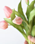 11.75" Faux Real Touch Light Pink Tulip Stem Bundle