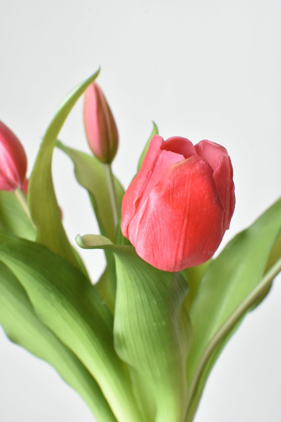 11.75" Faux Real Touch Dark Pink Tulip Stem Bundle