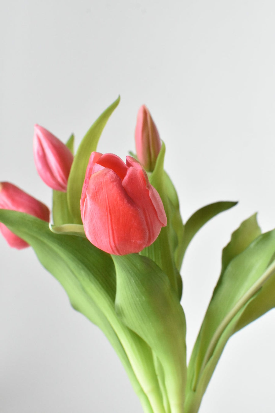 11.75" Faux Real Touch Dark Pink Tulip Stem Bundle