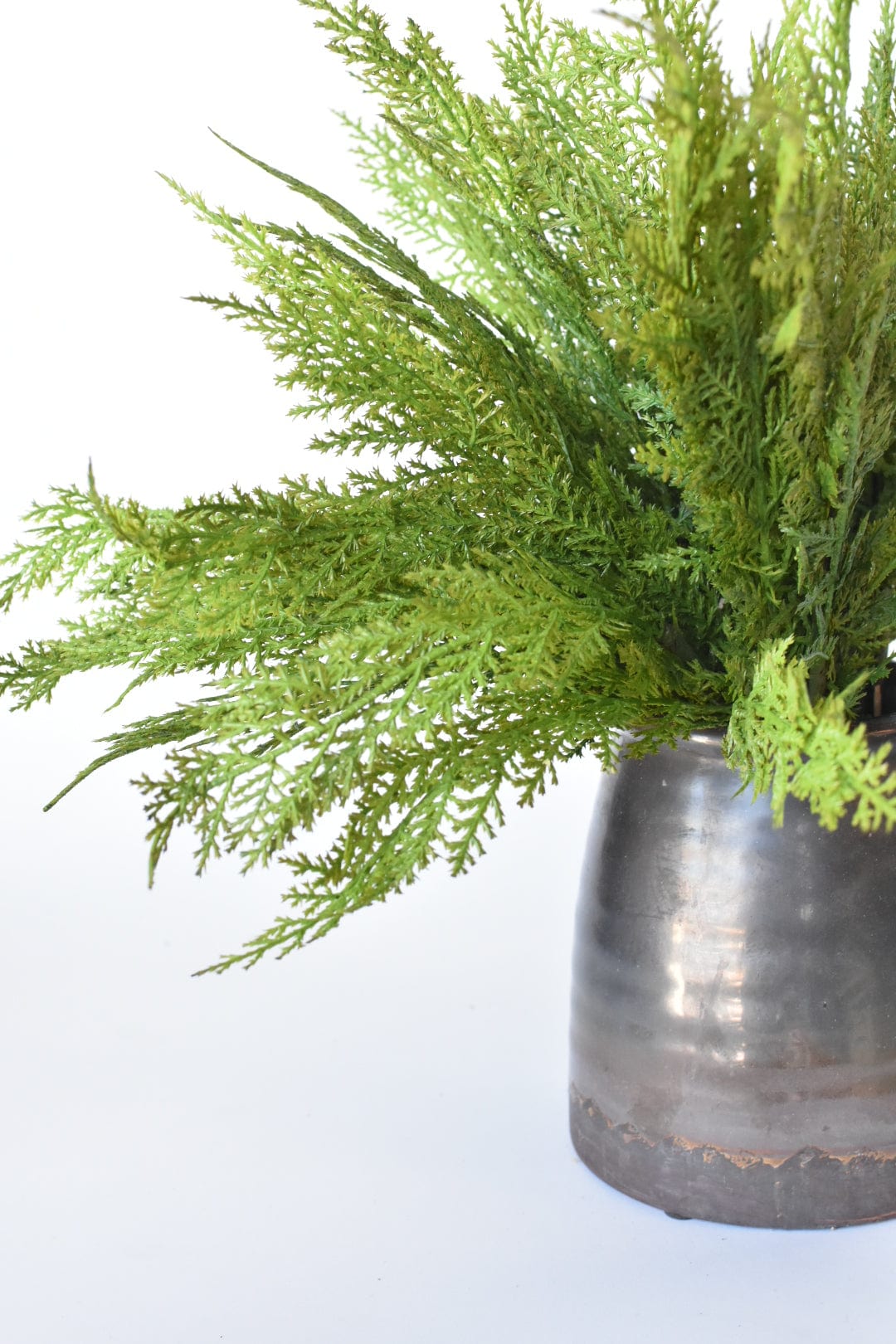 17" Realistic Faux Cedar Stem Bundle - 4 Stems - Real Touch