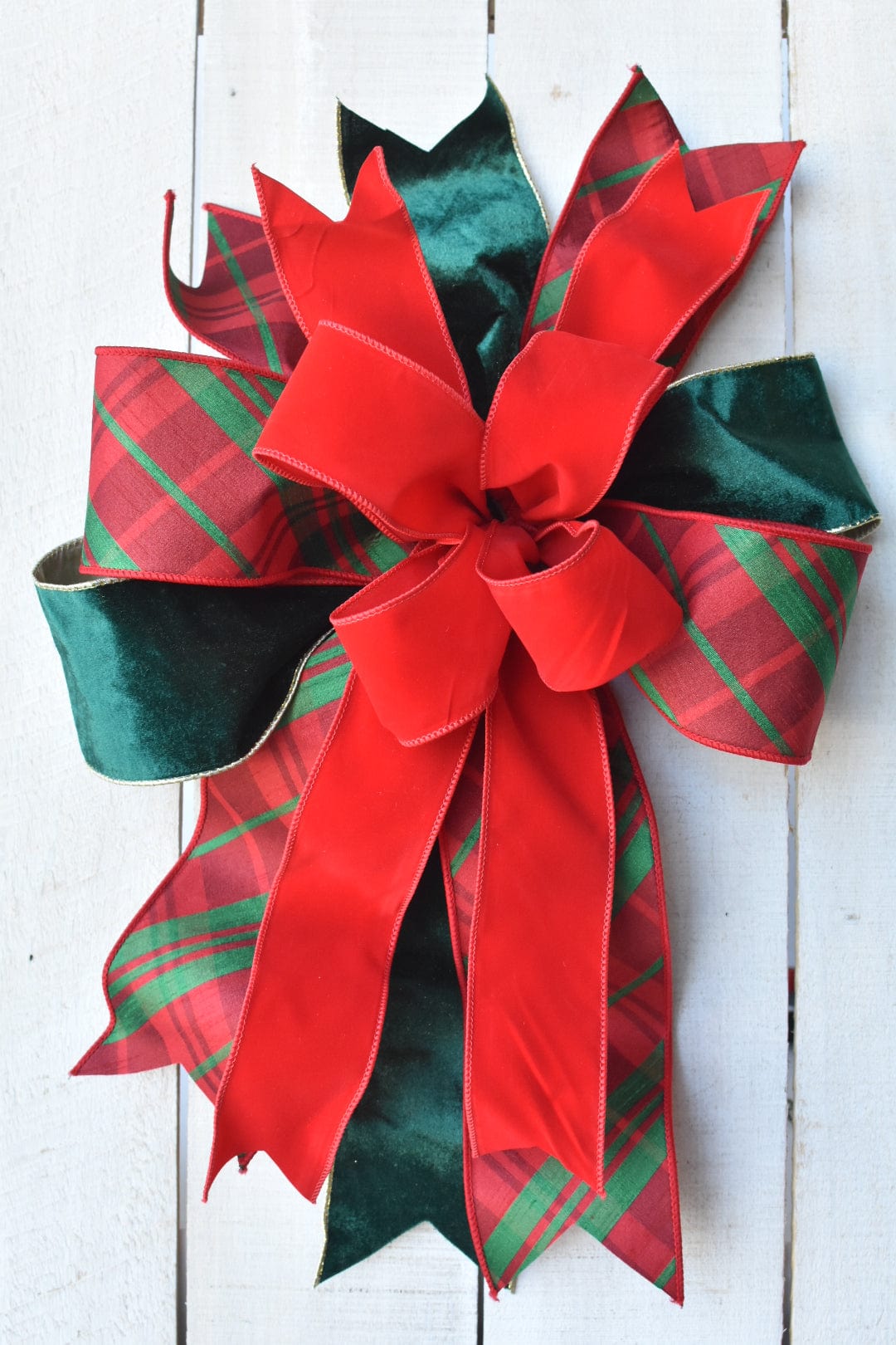 Red and Green Plaid Bow