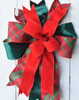 Red and Green Plaid Bow