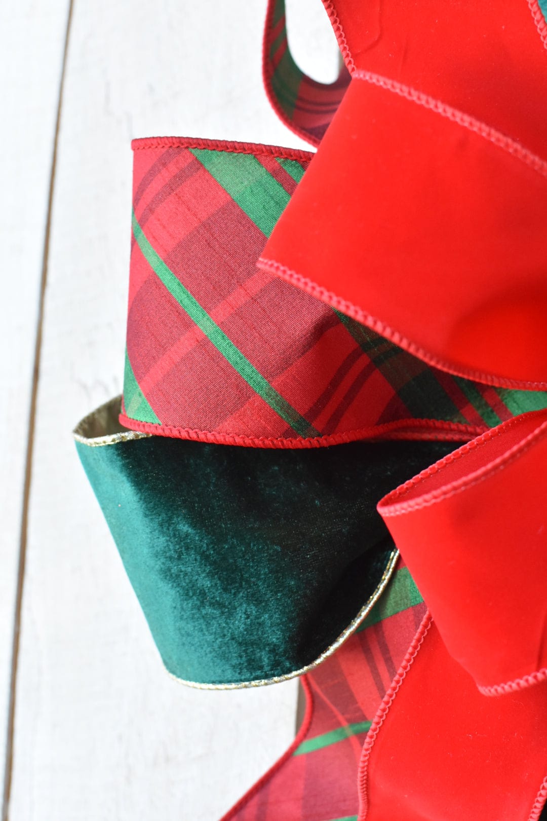 Red and Green Plaid Bow