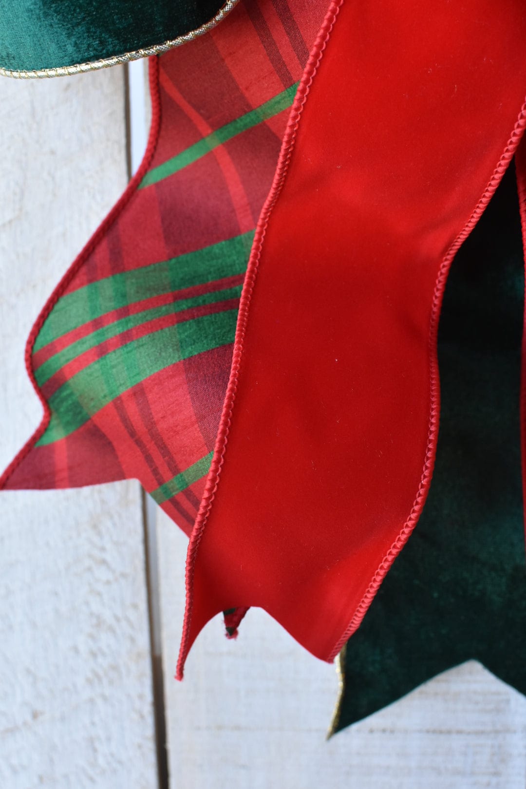 Red and Green Plaid Bow