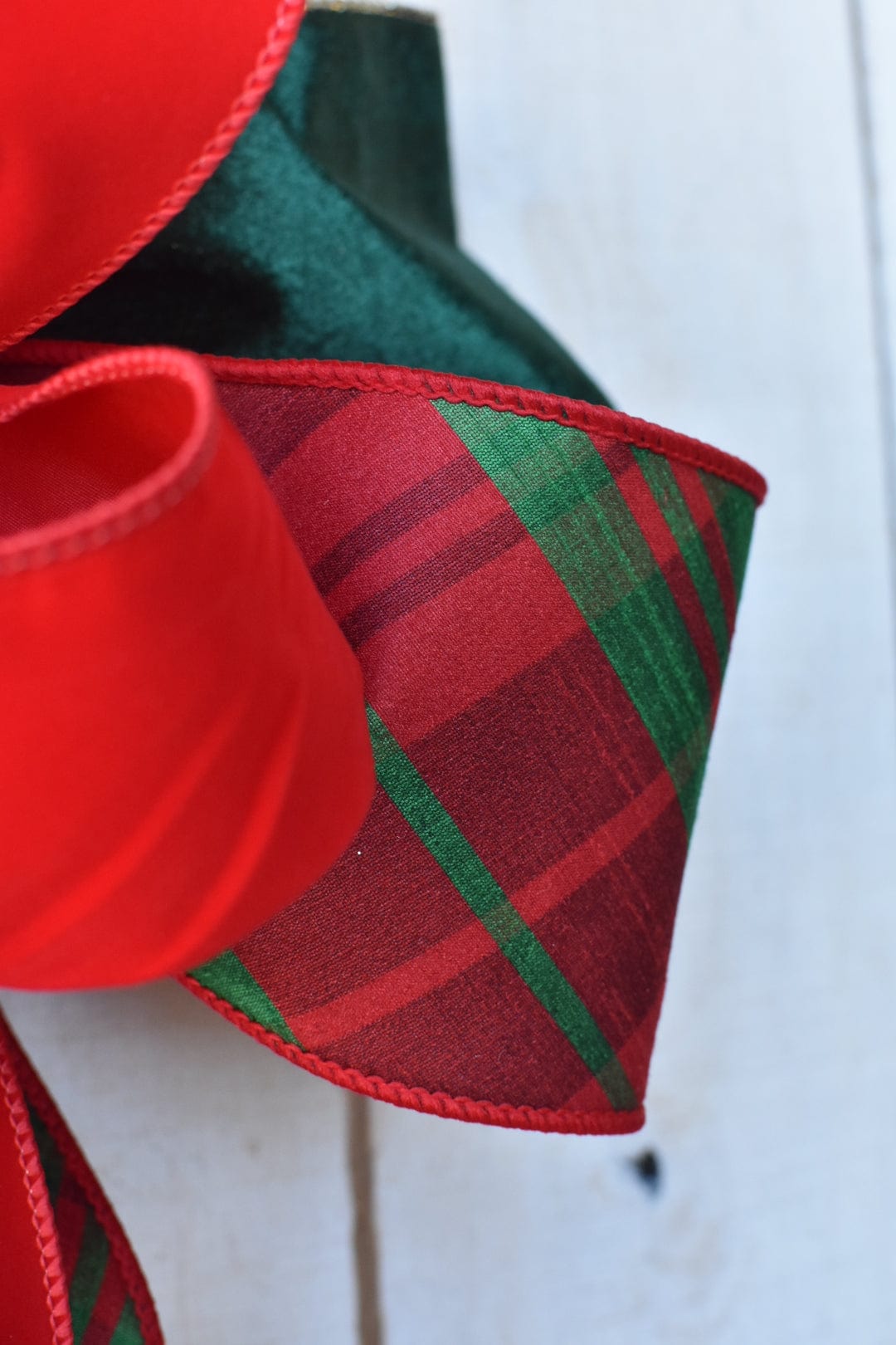Red and Green Plaid Bow
