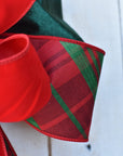 Red and Green Plaid Bow
