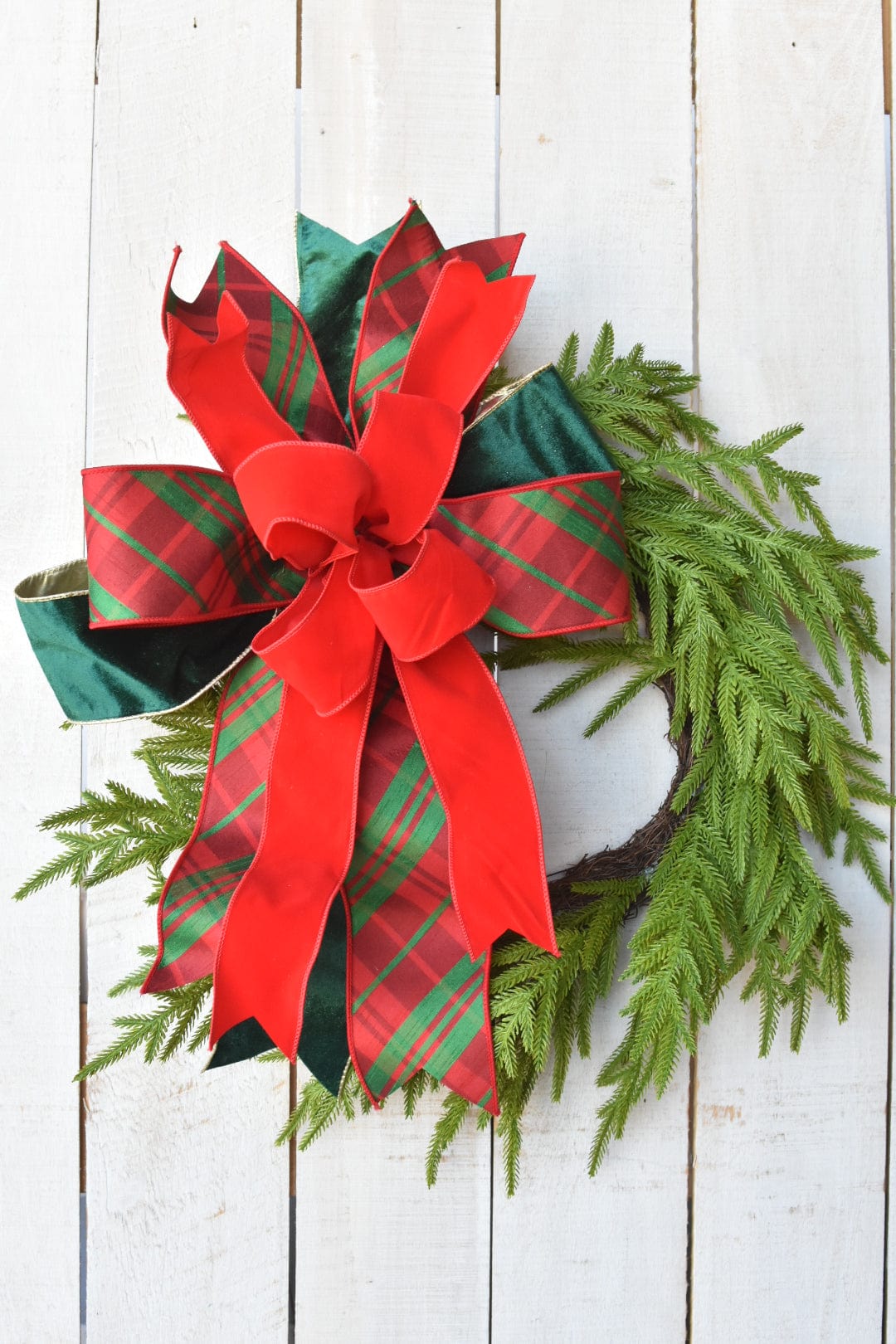 Red and Green Plaid Bow