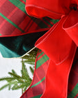 Red and Green Plaid Bow