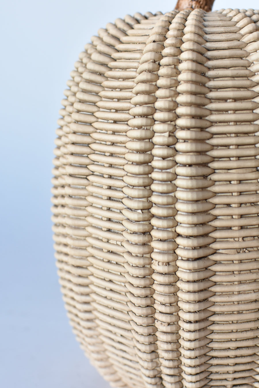 10" Faux Woven Rattan Pumpkin