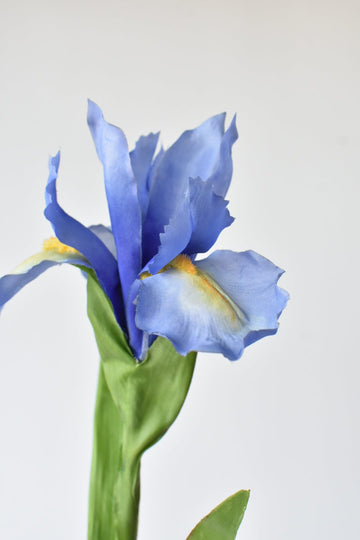 30" Faux Dutch Blue Periwinkle Iris Stem