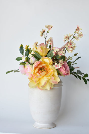 Yellow and Peach Drop-In Bouquet Arrangement