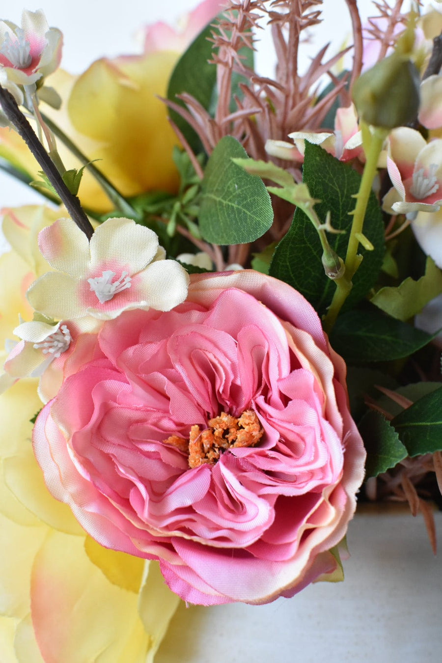 Yellow and Peach Drop-In Bouquet Arrangement