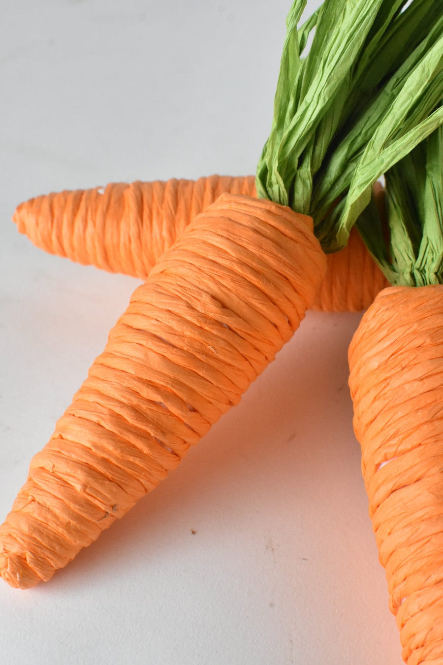 Set of 3 x 8" Orange Raffia Carrots