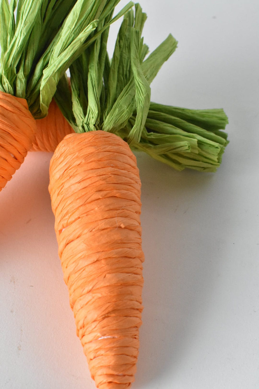 Set of 3 x 8" Orange Raffia Carrots