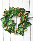 27" Faux Magnolia Leaf Wreath