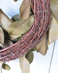 27" Faux Magnolia Leaf Wreath