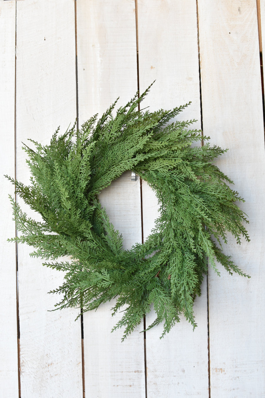 24" Faux Cedar Wreath