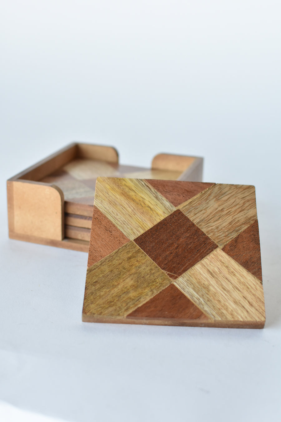 Enlayed Wood Coaster Set