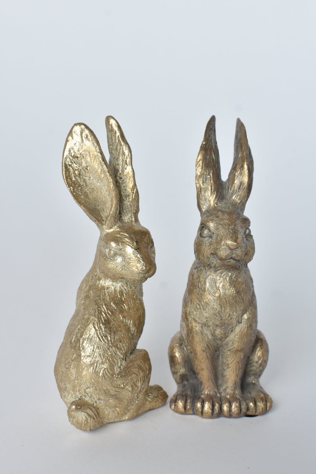 4.5" Gold Bunny Figures 2pc Set