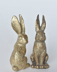 4.5" Gold Bunny Figures 2pc Set