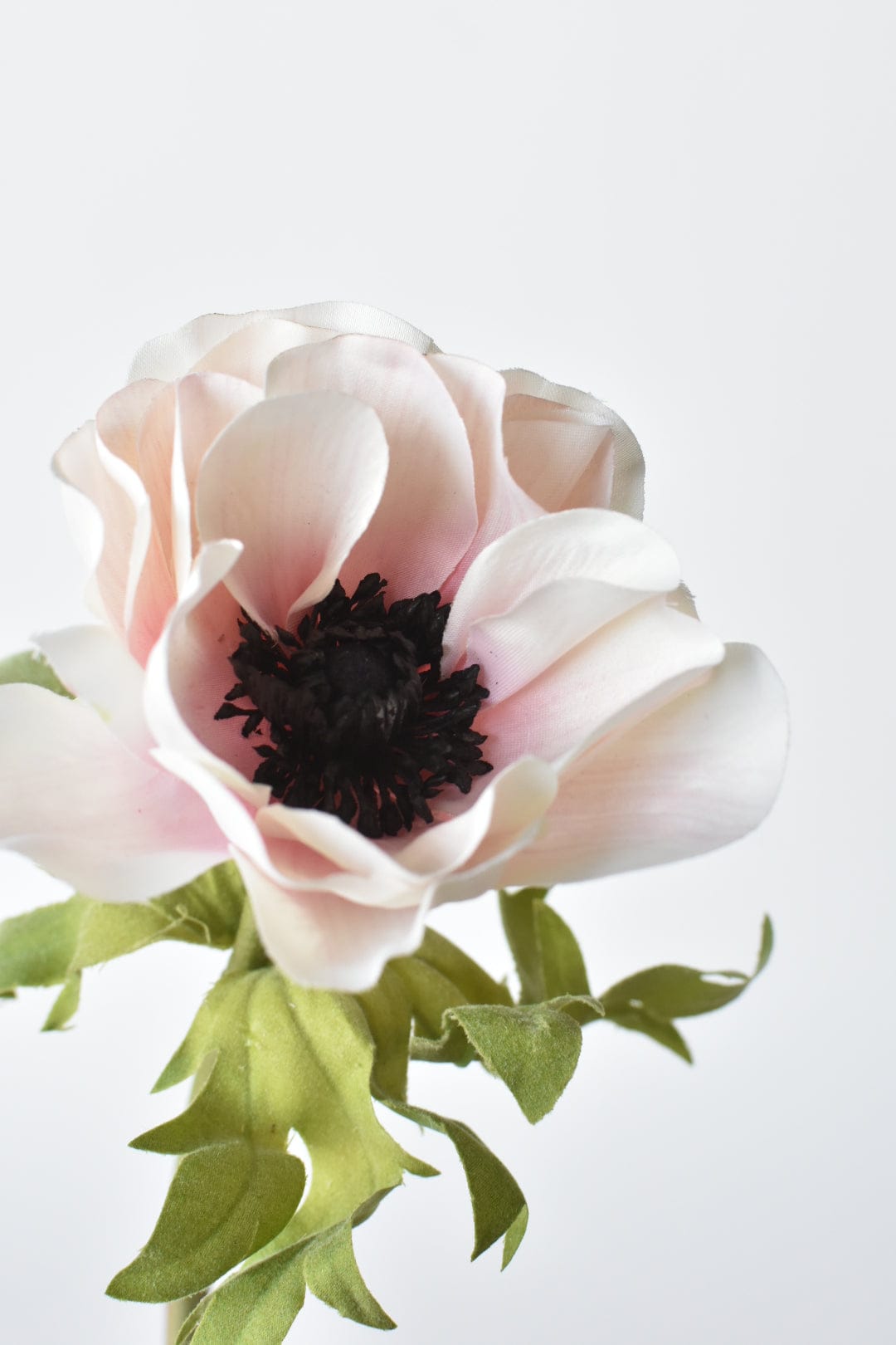 17" Faux Anemone Cream and Pink