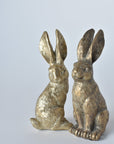 4.5" Gold Bunny Figures 2pc Set
