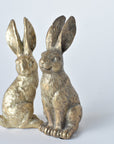4.5" Gold Bunny Figures 2pc Set