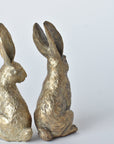 4.5" Gold Bunny Figures 2pc Set
