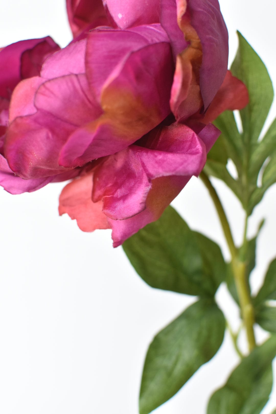 22" Faux Magenta Peony Stem