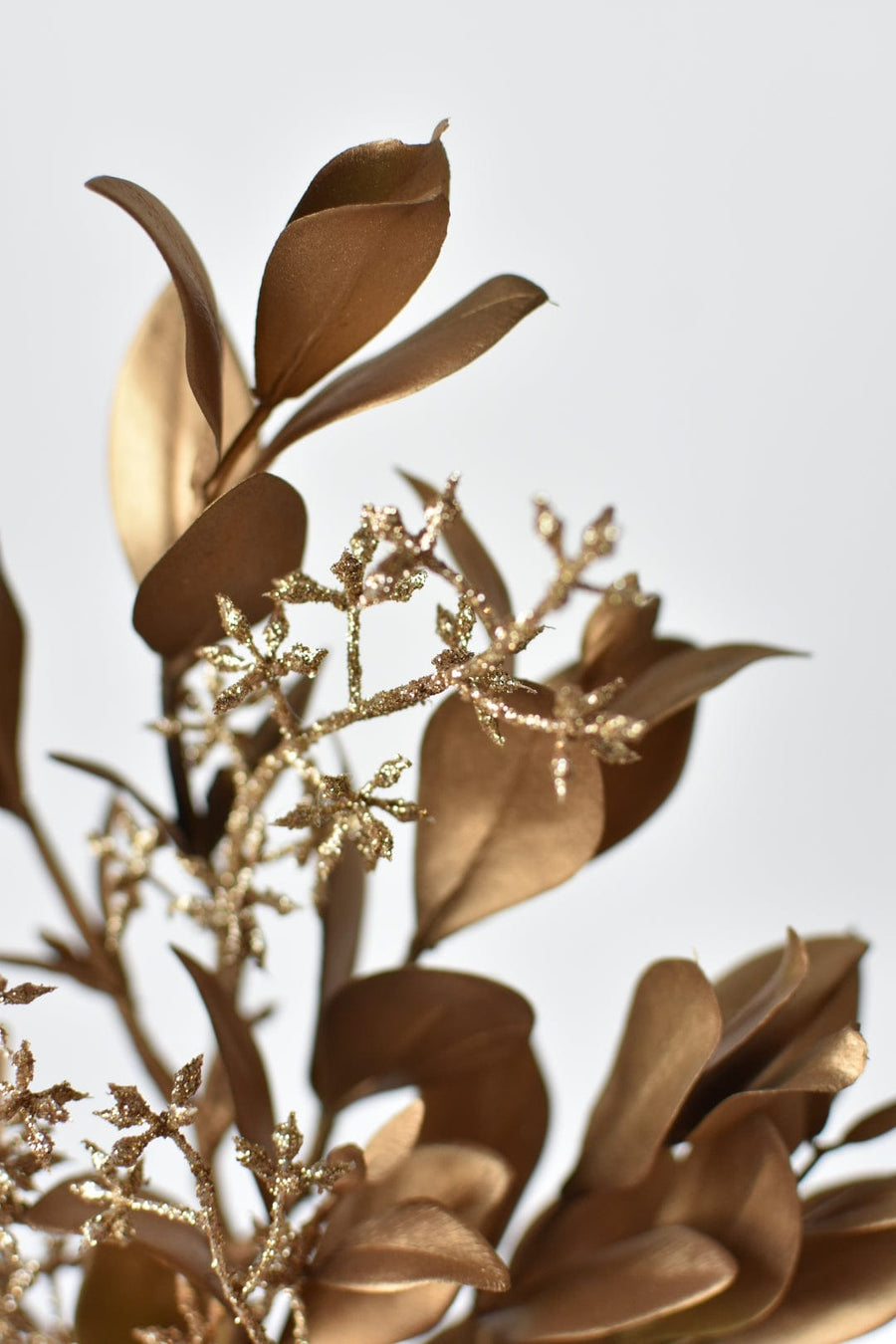 17.5" Faux Burnished Gold Leaf Stem