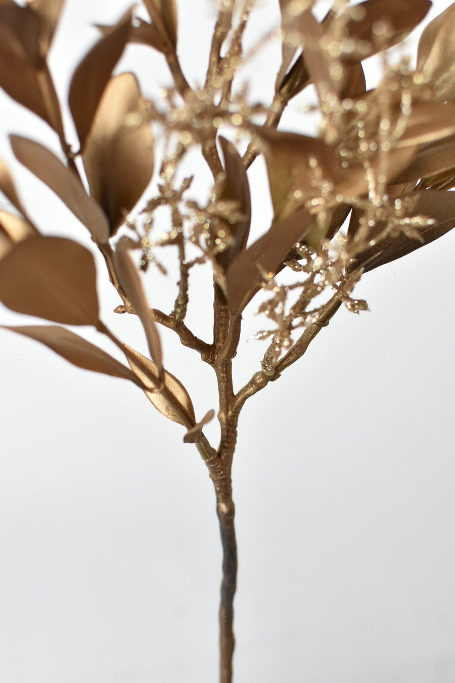 17.5" Faux Burnished Gold Leaf Stem