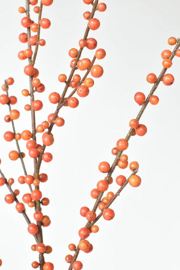 43" Faux Outdoor Orange Berry Stem