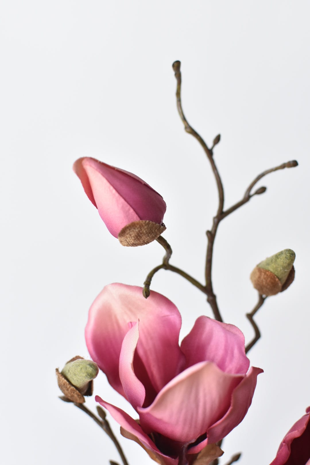 19" Faux Magnolia Stem Dark Mauve