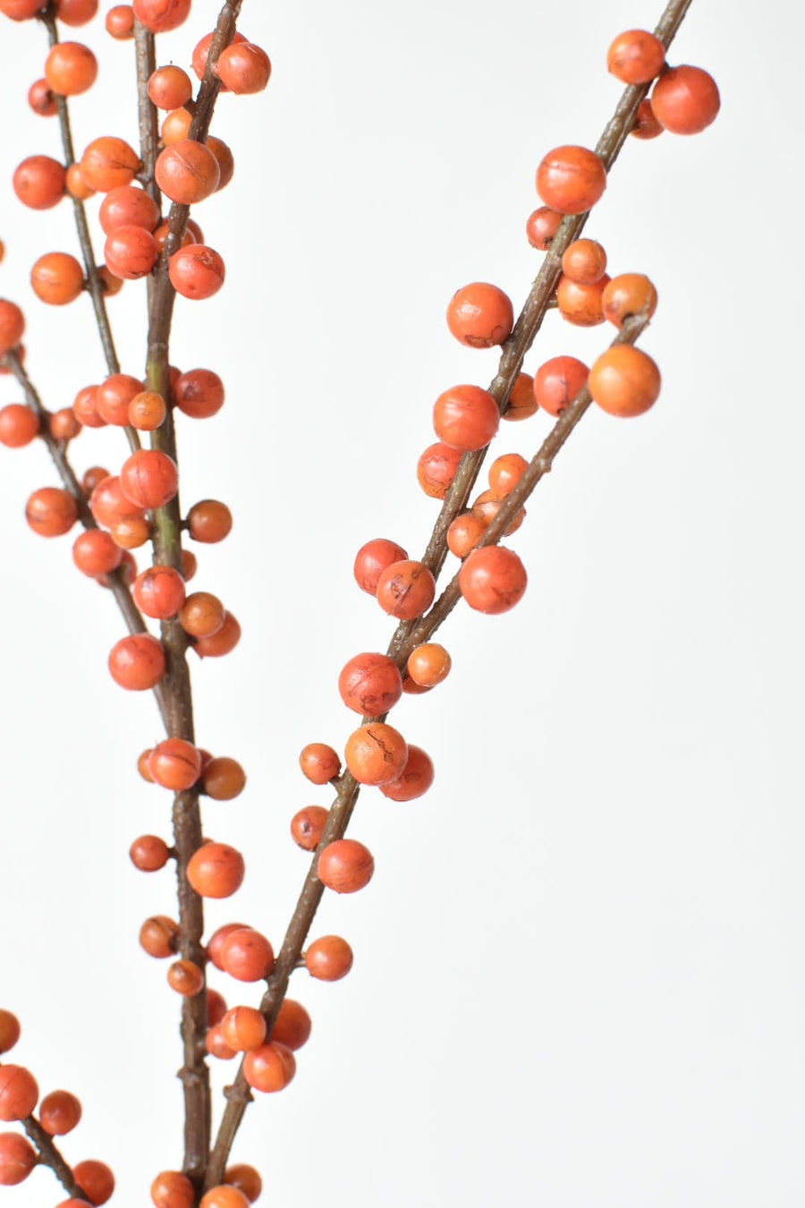 43" Faux Outdoor Orange Berry Stem