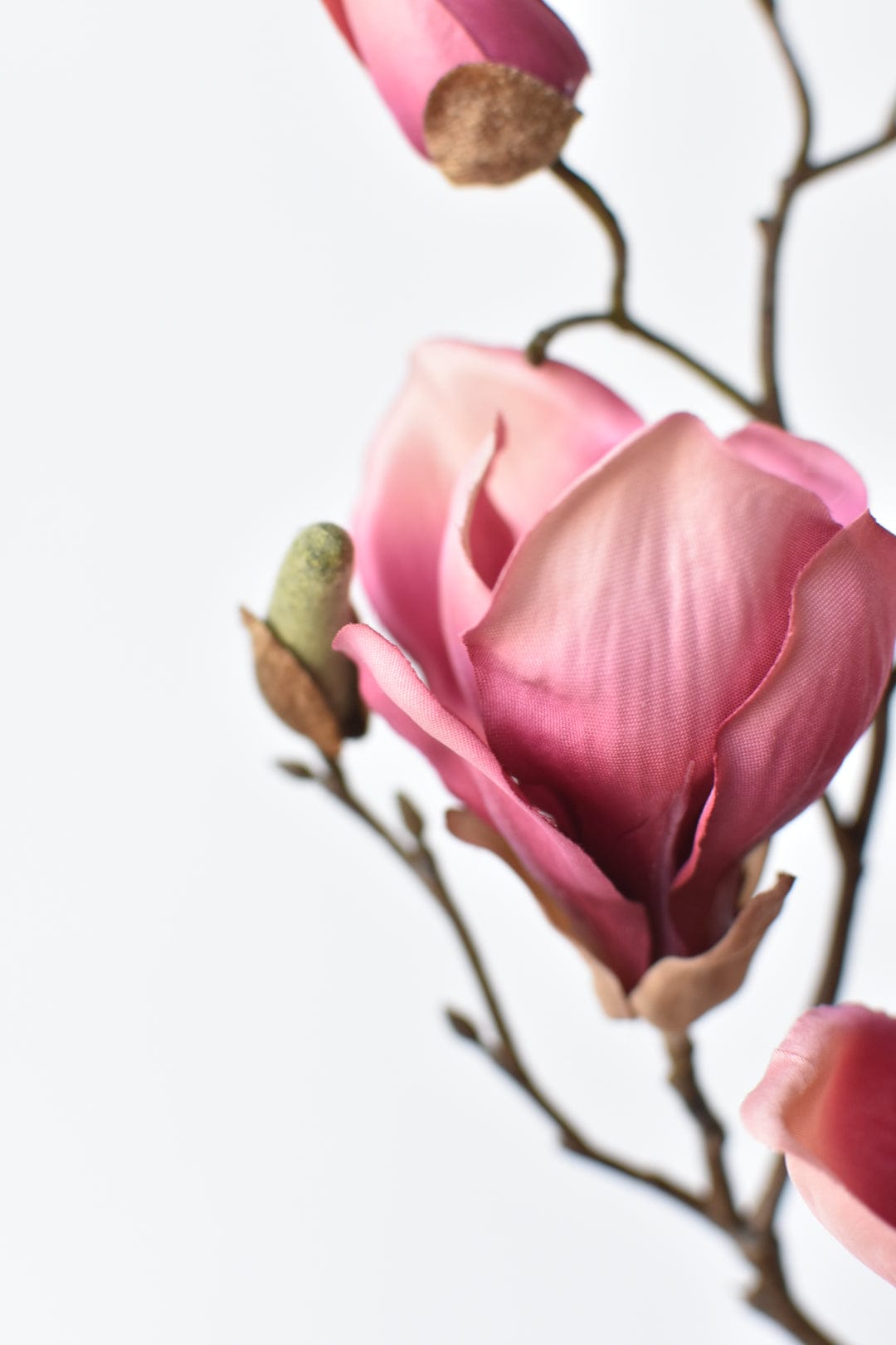 19" Faux Magnolia Stem Dark Mauve