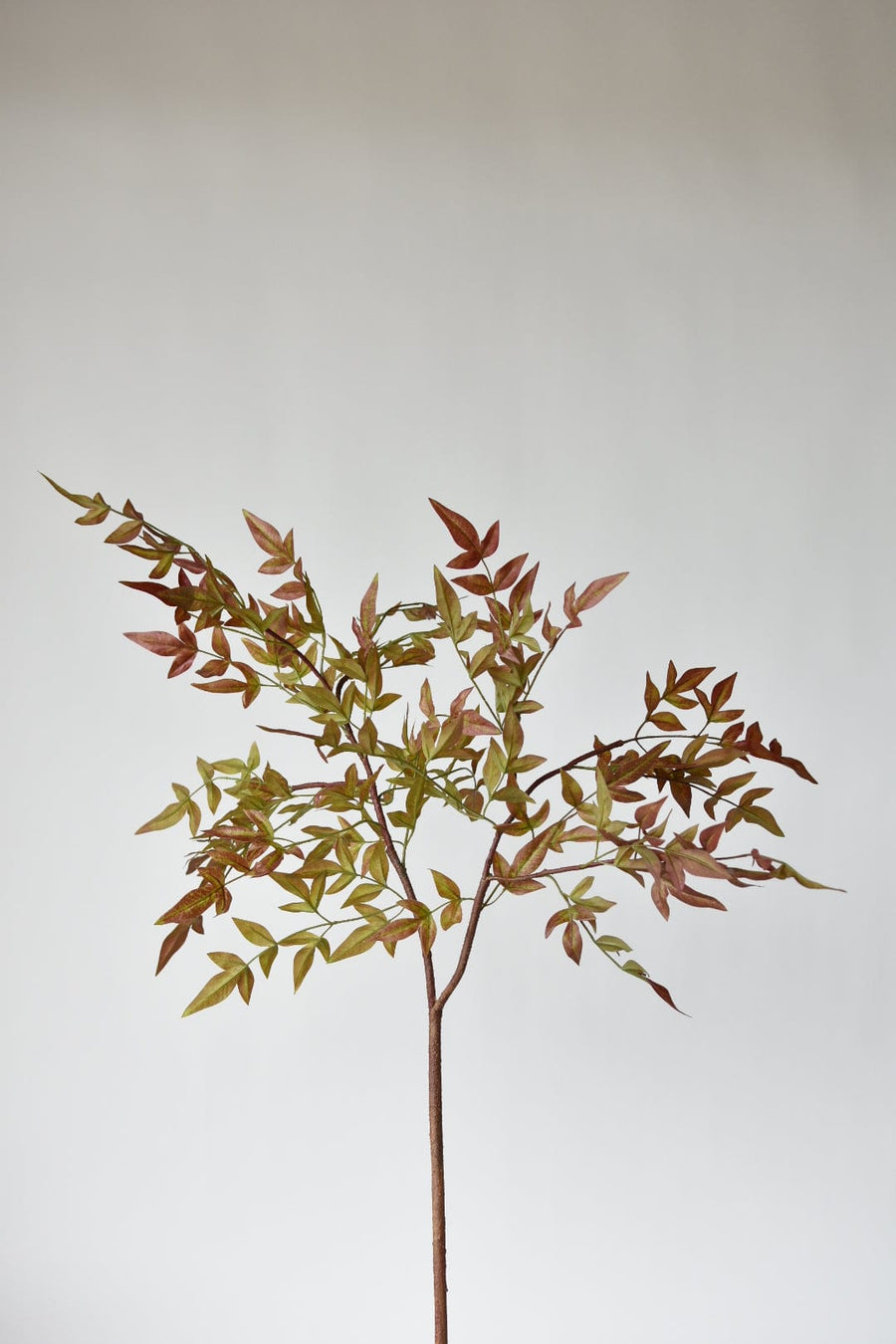 40" Faux Nandina Fall Foliage - Green/Burgundy