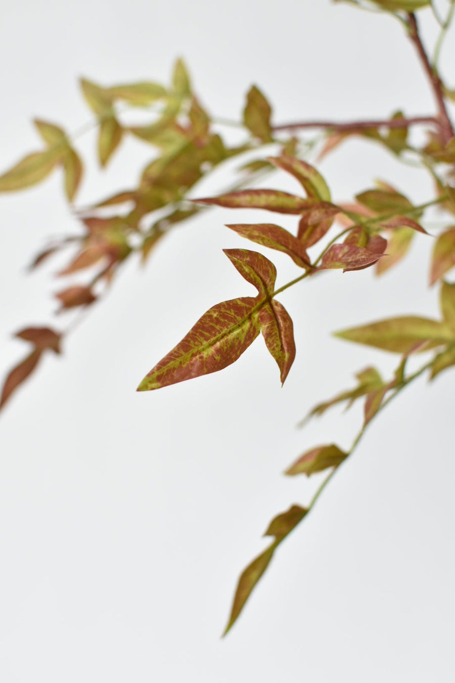 40" Faux Nandina Fall Foliage - Green/Burgundy