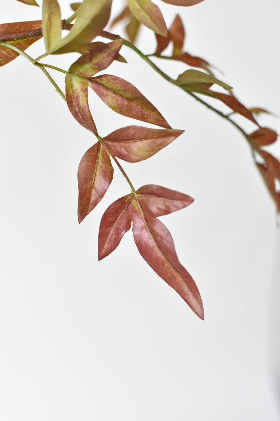 40" Faux Nandina Fall Foliage - Green/Burgundy