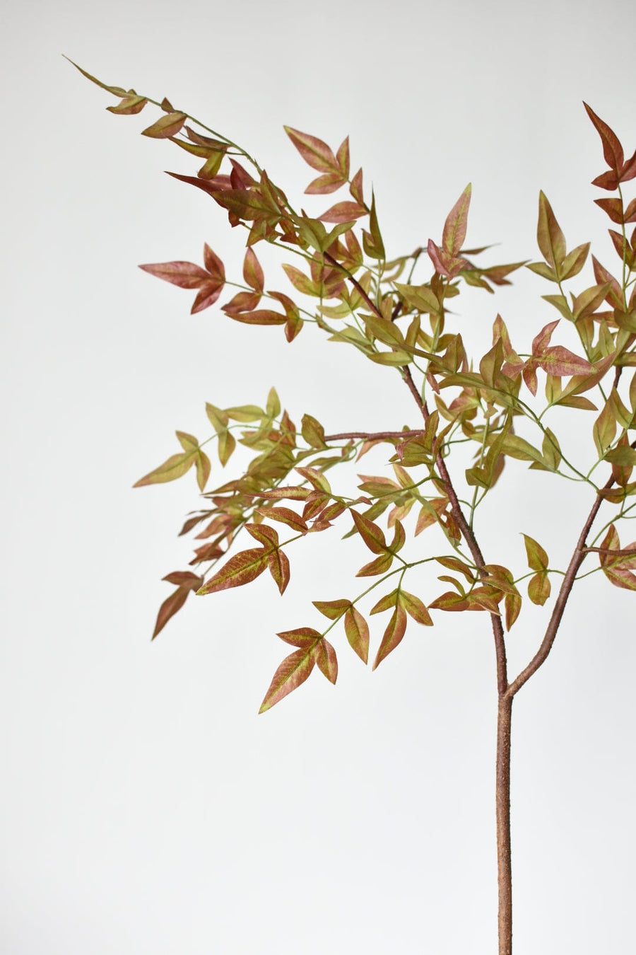 40" Faux Nandina Fall Foliage - Green/Burgundy