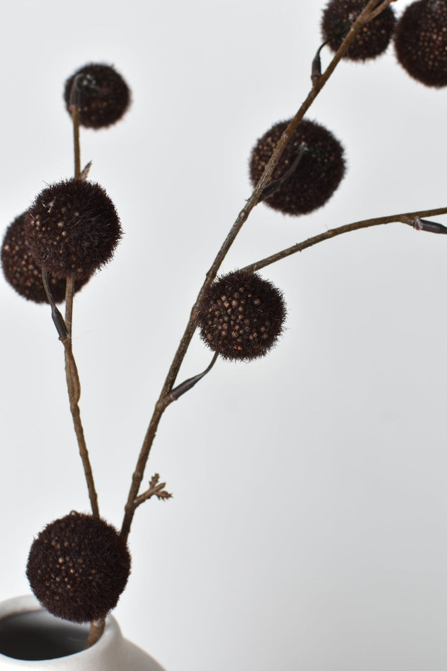 32" Dark Brown Ball Branch