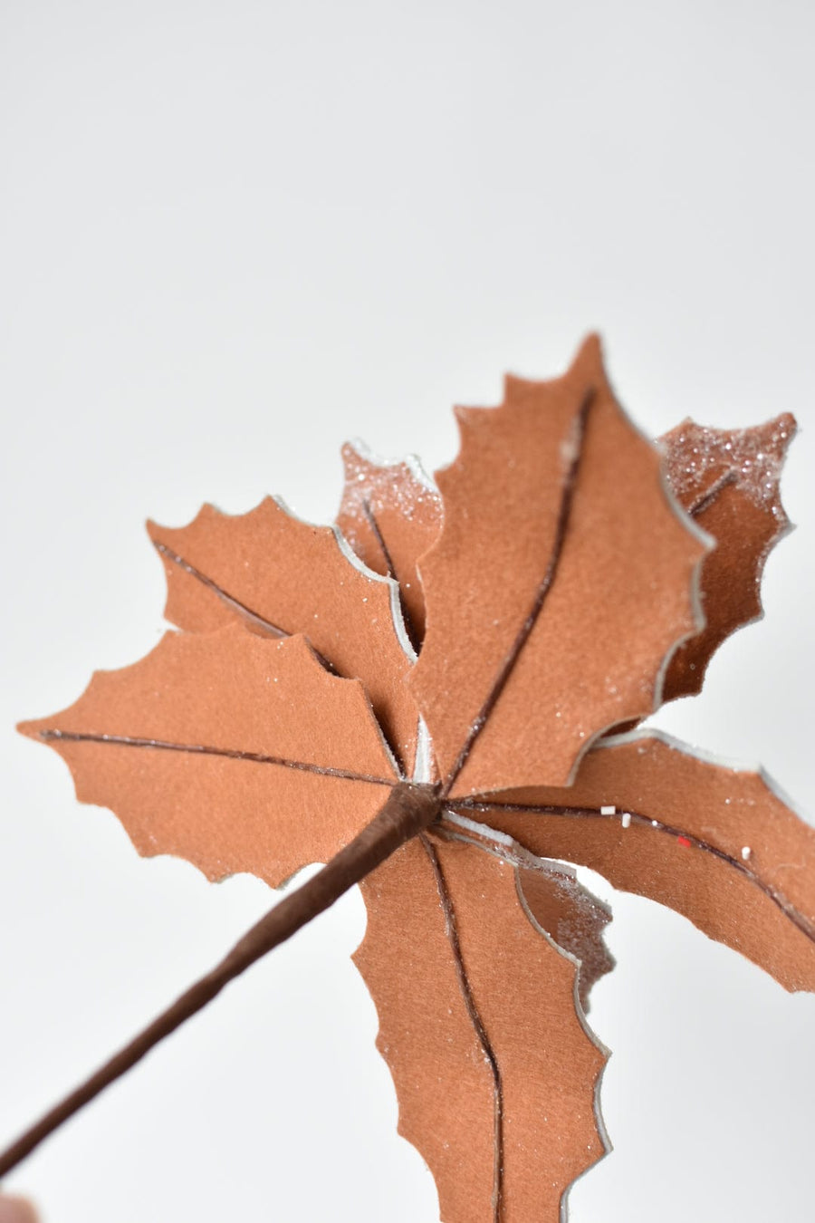 10" Faux Cookie Poinsettia Stem